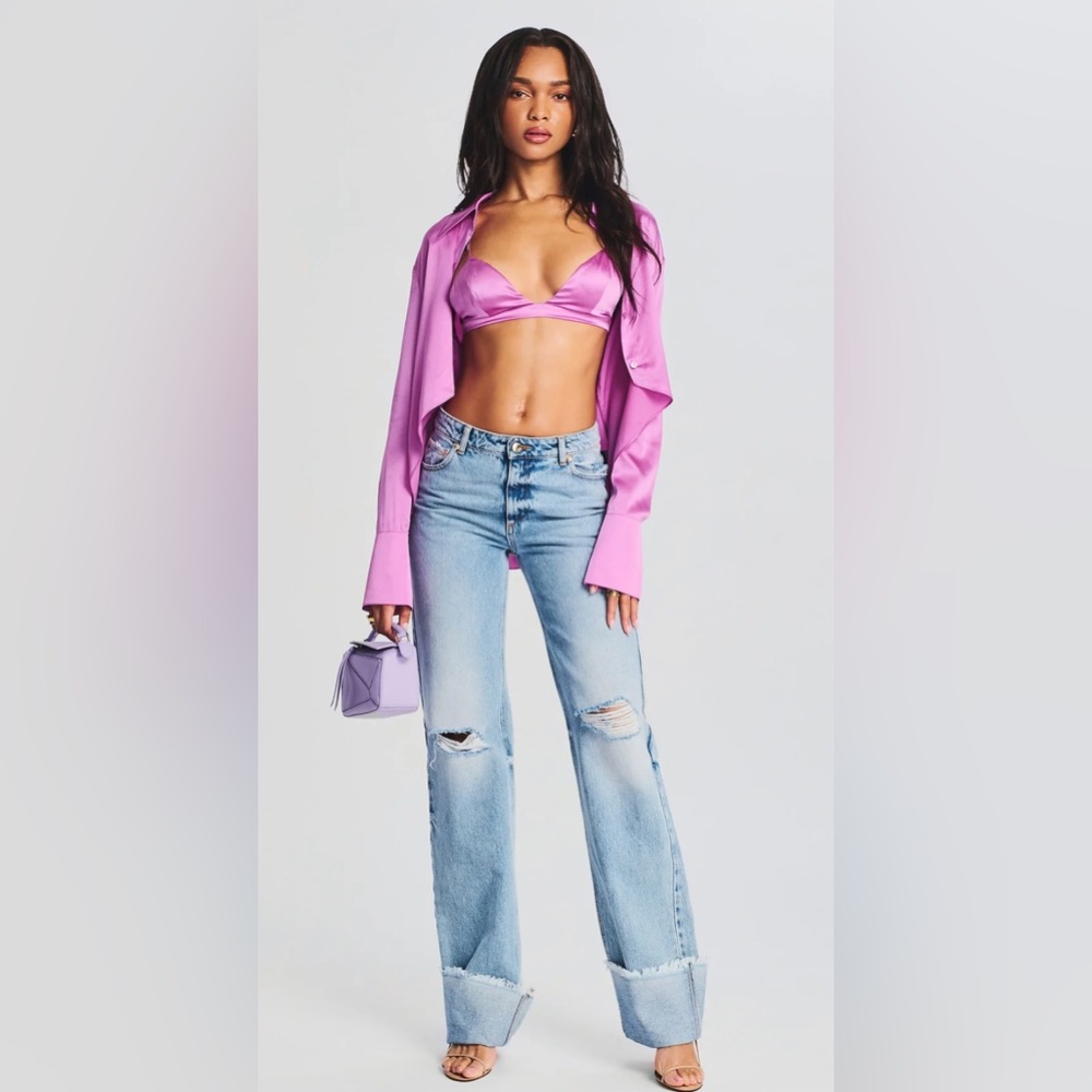 SER.O.YA adorable Silk Bralette Rose Bud Medium NWT